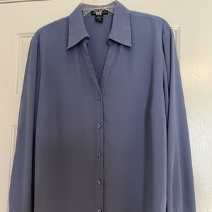 Elementz Gorgeous Cornflower Blue Blouse - 1X